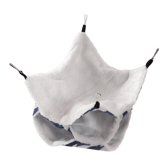 M Buder 3 Layer Hamster Hammock Small Pets Cage Hanging Bed Winter Warm Fleece Hammock for Rabbits and Hamsters (6.3 inches / 16 cm Length) - Cozy Animal Hideout Accessory