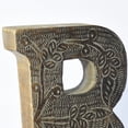 thumbnail image 2 of HANDMADE ECO-FRIENDLY "B" WOOD ALPHABET LETTER BLOCK FOR WALL MOUNT & TABLE TOP DÉCOR, Gray Antique Color, Traditional Design, Letter Block For Study Room, Kids Room, Living Room, Hall, Cabin, Offices, 2 of 4
