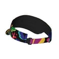 thumbnail image 3 of Disketp Colorful Floral Embroidery Mexican Sun Visors For Women Men Unisex Tennis Golf Visor Hat Adjustable Summer Hats Sport Outdoor Visor Hat Uv Protection Cap, 3 of 8