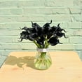 thumbnail image 3 of Morttic 20pcs Artificial Calla Lily Silk Flowers 13.4" for Home Kitchen Wedding Table Decoration (Pure Black), 3 of 18