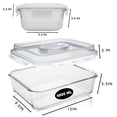 thumbnail image 3 of Razab 4800ml & 520ml Large Glass Food Storage Containers with Lids - Leakproof Glass Meal Prep Containers with Lids for Roasting & Storing Leftover - Microwave & Oven Safe, 3 of 7