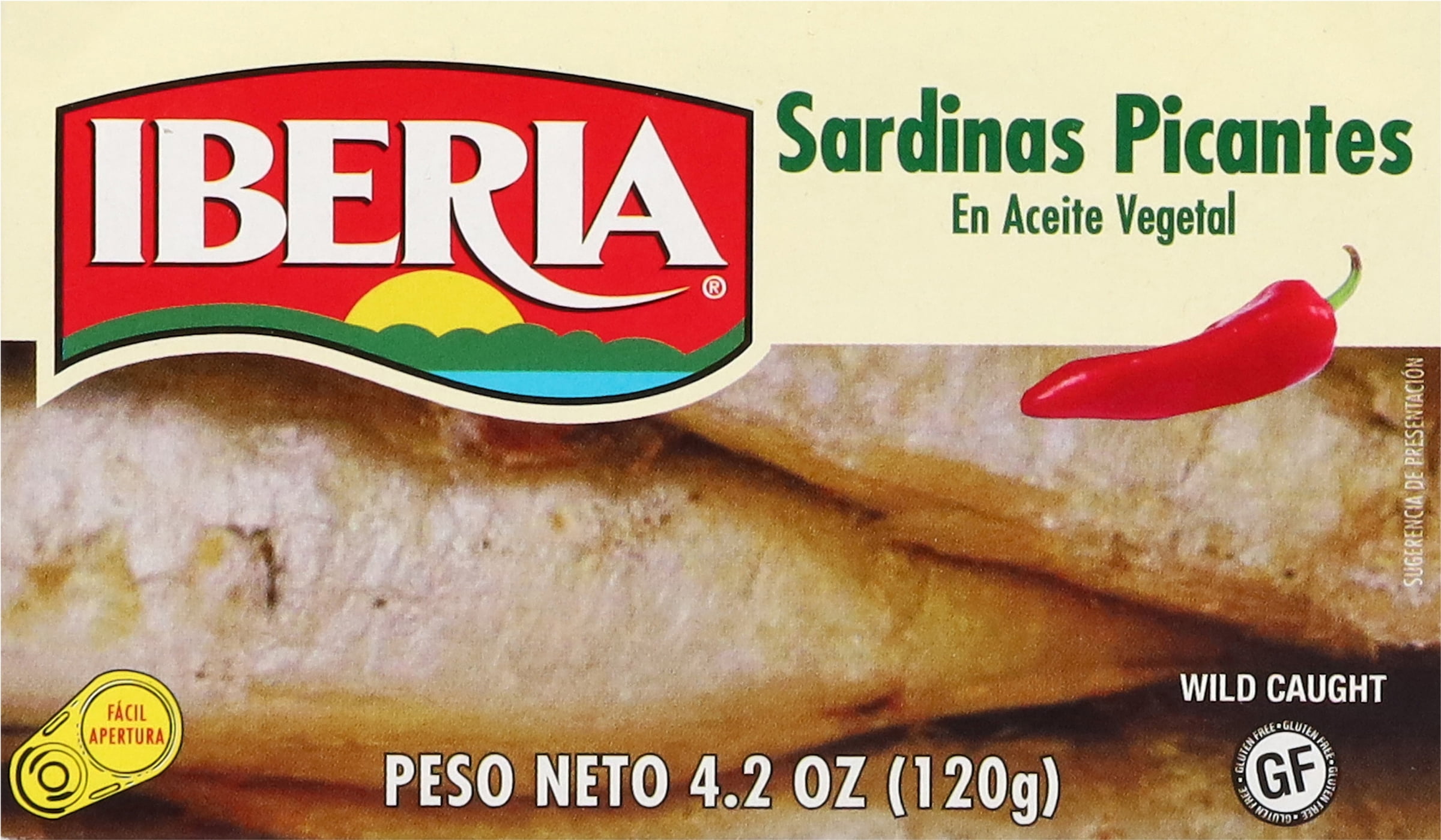 (8 pack) Iberia Hot Sardines in Vegetable Oil 4.2 oz