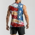 thumbnail image 4 of Men's Sleeveless American Flag Tank Top Patriotic Workout USA Flag Gym Vest For Fitness Sports, 4 of 4