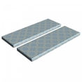 thumbnail image 1 of Orient Bench Cushion Set of 2, Tile in Eastern Style Ornamental Lace Tracery Swirl Geometrical Design, Standard Size Foam Pad and Decorative Cover, Pale Blue Pale Yellow, by Ambesonne, 1 of 4