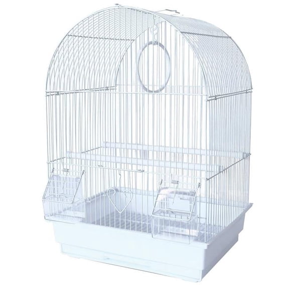 A&E Cage AE1411R SP White 14 x 11 in. Round Top Cage In Retail Box, White