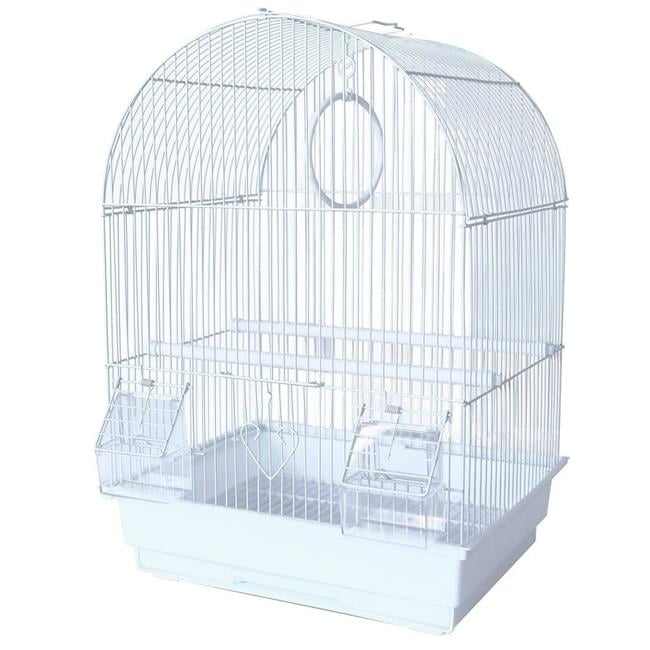 A&E Cage AE1411R SP White 14 x 11 in. Round Top Cage In Retail Box, White