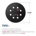 thumbnail image 2 of Almohadilla de repuesto con gancho de 8 orificios y 5 pulgadas para respaldo de lijadora de pista aleatoria rígida, compatible con R2600 y R2601, 2 of 4