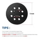 thumbnail image 2 of Almohadilla de repuesto con gancho de 8 orificios y 5 pulgadas para respaldo de lijadora de pista aleatoria rígida, compatible con R2600 y R2601, 2 of 4