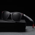 thumbnail image 1 of 3@# Male Change Color Sun Glasses Day Night Vision Driver's Eyewear Sunglasses Men Polarized Driving Chameleon GlassesBLACK BLUE He Qiyong unisex, 1 of 1