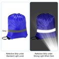 thumbnail image 5 of REGALWOVEN Polyester Drawstring Bag, Reflective Cinch Sack for Gym Sports Blue, 5 of 7