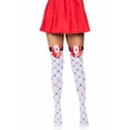 thumbnail image 4 of Leg Avenue Womens Harlequin and Heart Thigh Highs, 4 of 5