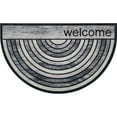 thumbnail image 3 of Welcome Half Round Door Mat - 30x18 Inch Rubber Outdoor Doormat - Non-Slip, Weather-Resistant Entryway Mat - Gray, 3 of 7