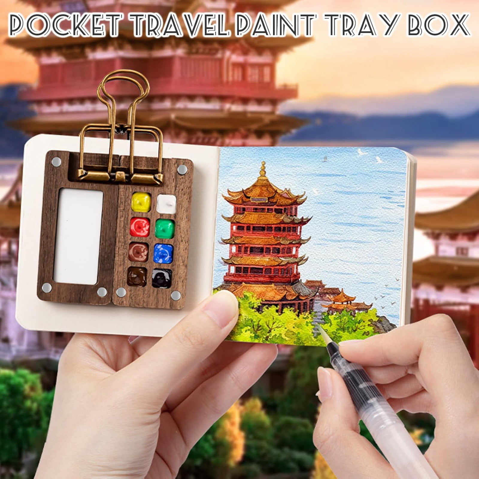 Thanksgiving Decoration Travel Simple and Convenient Watercolor Set Travel Paint Palette Paint Palette Travel Kit Watercolor Paint Set