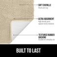 thumbnail image 2 of Bath Rug 24x17, Thick Soft Absorbent Chenille, Rubber Backing Quick Dry Microfiber Mats, Machine Washable Rugs for Shower Floor, Bathroom Runner Bathmat Accessories Decor, Sand, 2 of 6