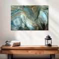 thumbnail image 2 of Elephant Stock Abstract Pearlescent Layers Wall Art - Horizontal Canvas Wall Art - Hallway Wall Decor - Abstract Canvas - Blue And Gold Decor - 24" x 16", 2 of 8