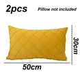 thumbnail image 2 of 2pcs Rectangular pillowcase with striped pattern Simple solid color, 2 of 6