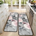 thumbnail image 4 of Kitchen Rugs Sets Of 2,Pioneer Flower Floral Print Pattern Anti Fatigue Kitchen Mat Rugs Non Slip Washable,Decorative Kitchen Floor Mats for Kitchen,Sink,Laundry,17"x47"+17"x47", 4 of 5
