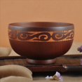 thumbnail image 3 of 2X Cuenco de Madera de Estilo Mongol para Ensalada, de Fideos de Arroz, de Madera Natural de Estilo ÉTnico para NiñOs, Vajilla de Madera para NiñOs, 3 of 8