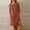 Coffee, variant on Women's Dress, Crewneck Casual Knee-Length Dress, Loose Half Sleeve Polyester Dress with Front Pockets, Comfortable Everyday Wear