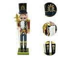 thumbnail image 6 of Kokiya Christmas Decoration Countertop Mantle Party Handmade Wood Nutcracker Figure Red Clothes, 6 of 9