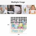 thumbnail image 5 of Easter Cloth Napkins, Spring Watercolor Bunny Eggs Flowers Black Plaid Washable and Reusable Dinner Napkins Set of 2, Table Napkin for Kitchen Party Birthday Wedding Hotel Housewarming 20"x20", 5 of 9