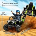 thumbnail image 3 of Qaba 12V Licensed KAWASAKI TERYX KRX 2WD Electric Ride on Truck, Black, 3 of 10