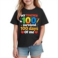 thumbnail image 1 of Tops de Manga Corta Linda con Impresión Gráfica para Niños Niños Y Niñas, Tela Suave Transpirable para la Temporada Escolar, Juego Informal, 1 of 9