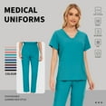 thumbnail image 2 of VIAOLI Scrubs for Women Set – Medical Scrubs Women Stretch Top & Pants for Nursing Scrubs,  10 colors, 2 of 6