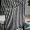 thumbnail image 6 of Lilyana Outdoor 3 Piece Wood and Wicker Bistro Set with Cushions, Gray, Gray, Silver, 6 of 8