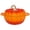Orange, variant on Pumpkin Enameled Cast Iron Dutch Oven with Lid, 4.5 QT Heavy Duty and Dual Handles Pot, Serves 3-5 and Oven Safe for Bread Baking, Braising, Cooking Soup and Family Gifts, Orange