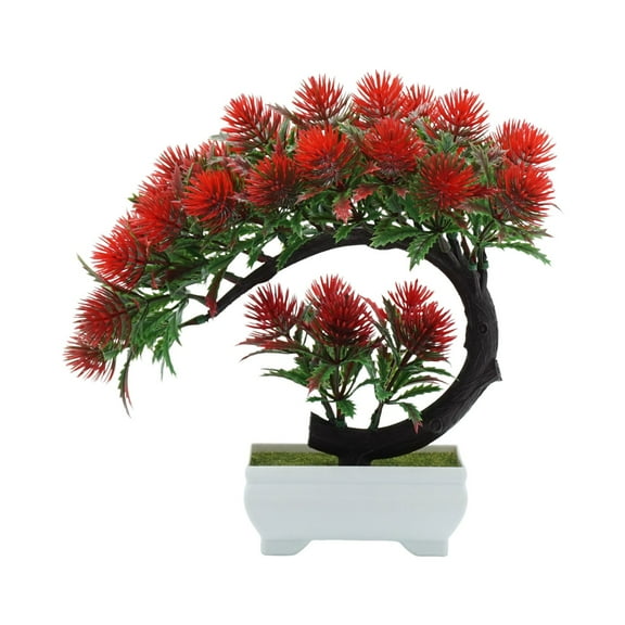 Heqing Boutique Bonsai Tree Potted Artificial Bonsai Tree With Cement Pot Home And Decor Table Desk Clearance