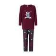 thumbnail image 2 of Christmas Family Matching Pajamas Letter Castle Print Long Sleeve Sleepwear for Mom/Dad/Kid/Baby, 2 of 5