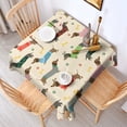thumbnail image 2 of Colorful Funny Dachshund Square Tablecloth,Waterproof Square Table Cover,Wipeable Spillproof Washable Table Cover for Home Kitchen Party Decor 52"x52"(132x132cm), 2 of 6