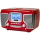 thumbnail image 2 of Crosley CR612B-RE Corsair Radio AM/FM Bluetooth de mesa con reproductor de CD y reloj despertador dual, rojo, 2 of 5