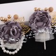 thumbnail image 2 of CSChome Wrist Flower For Wedding Faux Pearl Wrist Flower Adjustable Stunning Wedding Accessory Fade less Beautiful Wrist Flower Wedding Supply (Set of 1), 2 of 7