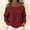 Wine Red, variant on Morttic Women’s Vacation Style Off-Shoulder Shirt – Metal Buckle Strap Dropped Shoulder Long Sleeve Top Casual Outfits White,S