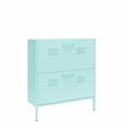 thumbnail image 6 of Novogratz Cache 2 Door Locker Style Metal Shoe Storage Cabinet, Mint, 6 of 16
