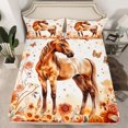 thumbnail image 2 of jejeloiu Countryside Floral Full Size Sheets,Farm Animal Horse Bed Sheets For Boys Teens 4-Piece, 2 of 7
