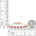 thumbnail image 2 of Gem Stone King 18K Rose Gold Plated Silver Red Created Ruby Infinity Tennis Bracelet for Women (2.80 Cttw, Gemstone July Birthstone, Round 4.5MM, Fully Adjustable up to 9 inch), 2 of 4