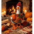 thumbnail image 6 of Bcylexb Autumn Harvest Goose Costume Holding Pumpkin, Knitted Beanie & Plaid Scarf Outfit Cute Porch Goose Clothes Garden Decor for Thanksgiving Holiday Display, 6 of 8