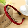 thumbnail image 1 of Korean Cloth Around Plastic Teeth Comb Hairband Hair Hoop for Lady Girls Women, 1 of 1