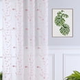 thumbnail image 6 of Leaf Embroidered Grommet Voile Curtain Drapes, 2 Panels Rod Pocket Semi Sheer Chiffon Curtains, 6 of 8