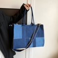 thumbnail image 2 of Nuevos bolsos de hombro y cruzados de retazos de mezclilla de gran capacidad 2024, bolsos de mano casuales a juego con colores de moda para mujeres, 2 of 5