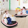 thumbnail image 4 of Gymax Auto Tamponneuse 6 V pour Enfants, Jouet à Rotation à 360 Degrés avec Télécommande, Blanc, 4 of 10