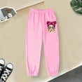thumbnail image 2 of Gyexs Uniform Pants for Girls Straight Leg Elastic Streetwear Back To School Clothes Girls Cargo Pants Sweat Pants (Pink1, 11-12 Years), 2 of 7