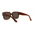 thumbnail image 2 of Womens Large Thick Plastic Horn Rim Retro Chic Sunglasses Tortoise Brown, 2 of 4