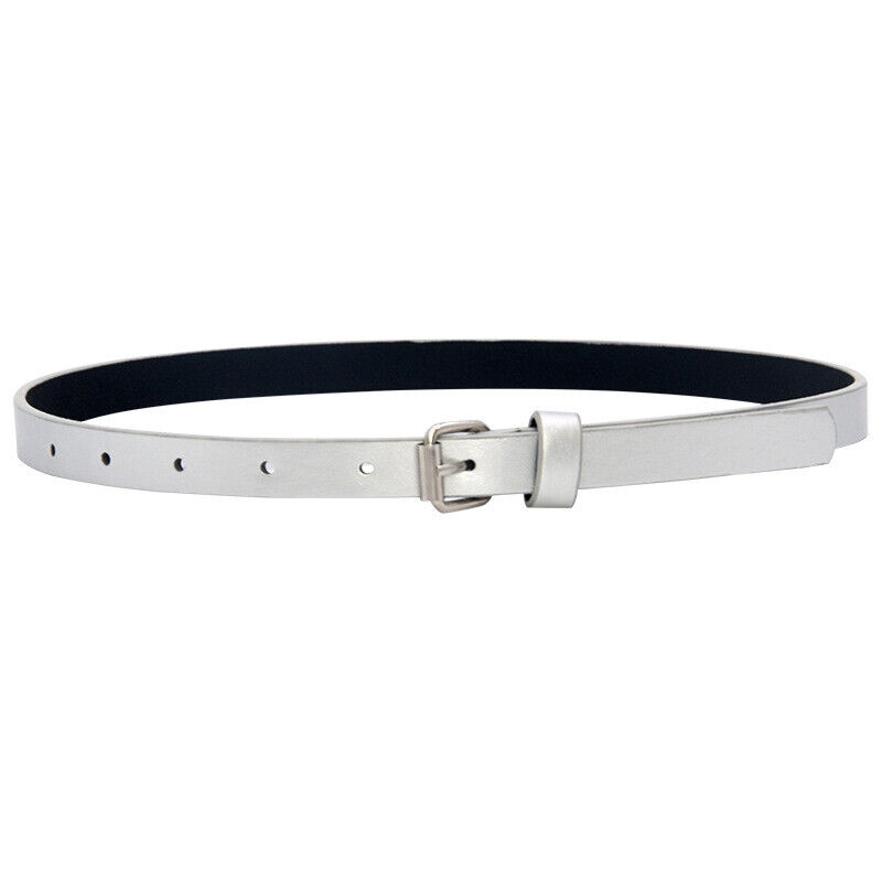 Childrens Faux Leather Skinny Belts Kids Belt Girls Glitter Waist Belt