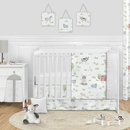 UPC: 0846480075301 | Farm Animals 11 Piece Microfiber Crib Bedding Set by Sweet Jojo Designs