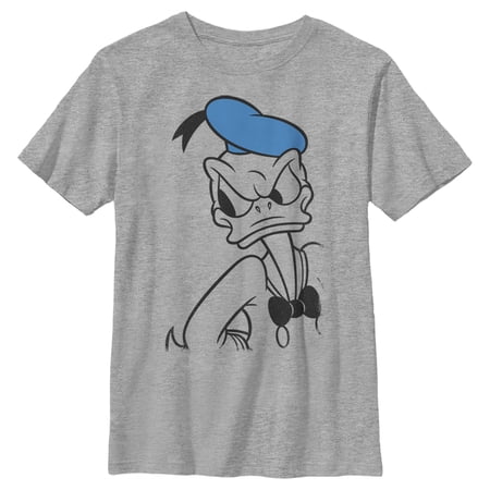 Boy s Mickey & Friends Donald Outline Graphic Tee Athletic Heather X Large