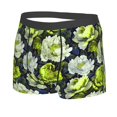 thumbnail image 2 of Balery Teal floral elegance Men's Boxer Briefs, Soft and Breathable Cotton Underwear with nylon Waistband-X-Large, 2 of 9